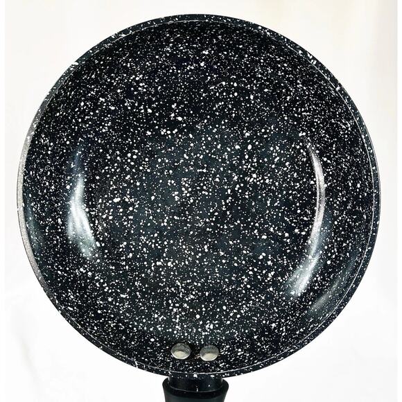 Crofton Black & White Speckled Enamelware Set of 2 Skillets 8” & 10” - Picture 4 of 6